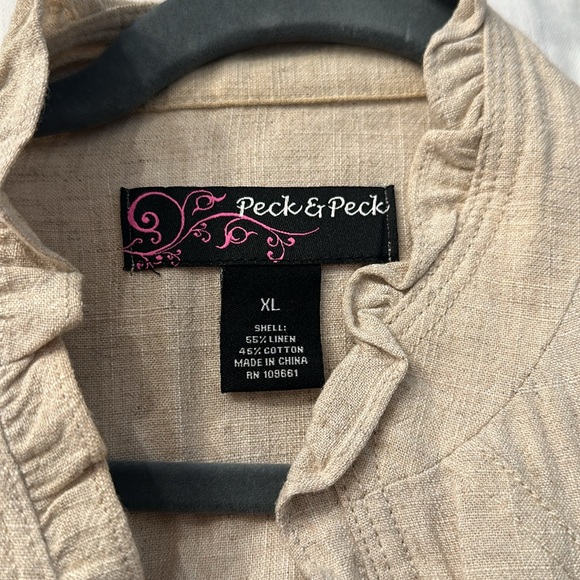 Peck & Peck tan jacket size xl - Picture 4 of 6